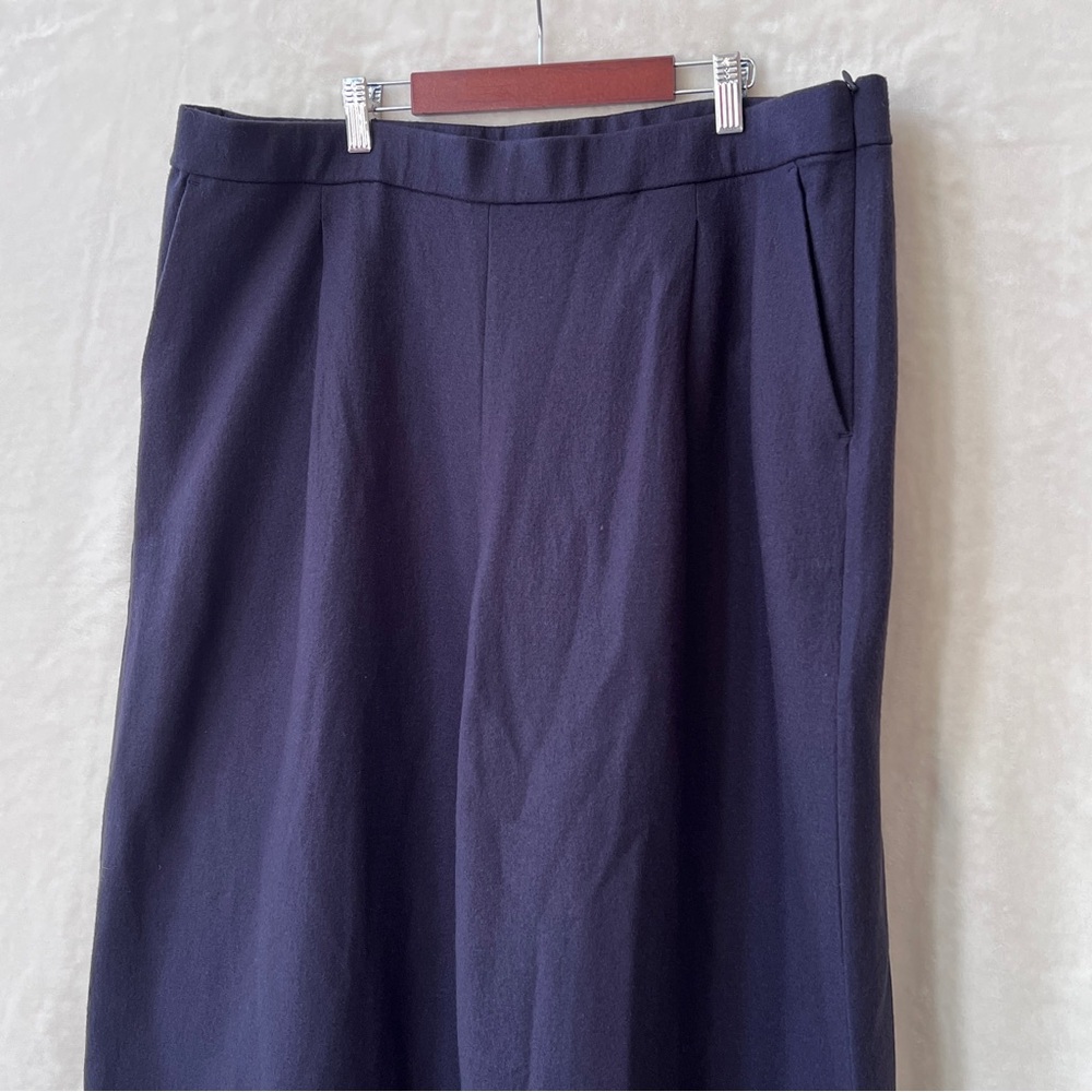 Eileen Fisher Women's Wide Leg Pants - Dark Blue - Picture 3 of 9